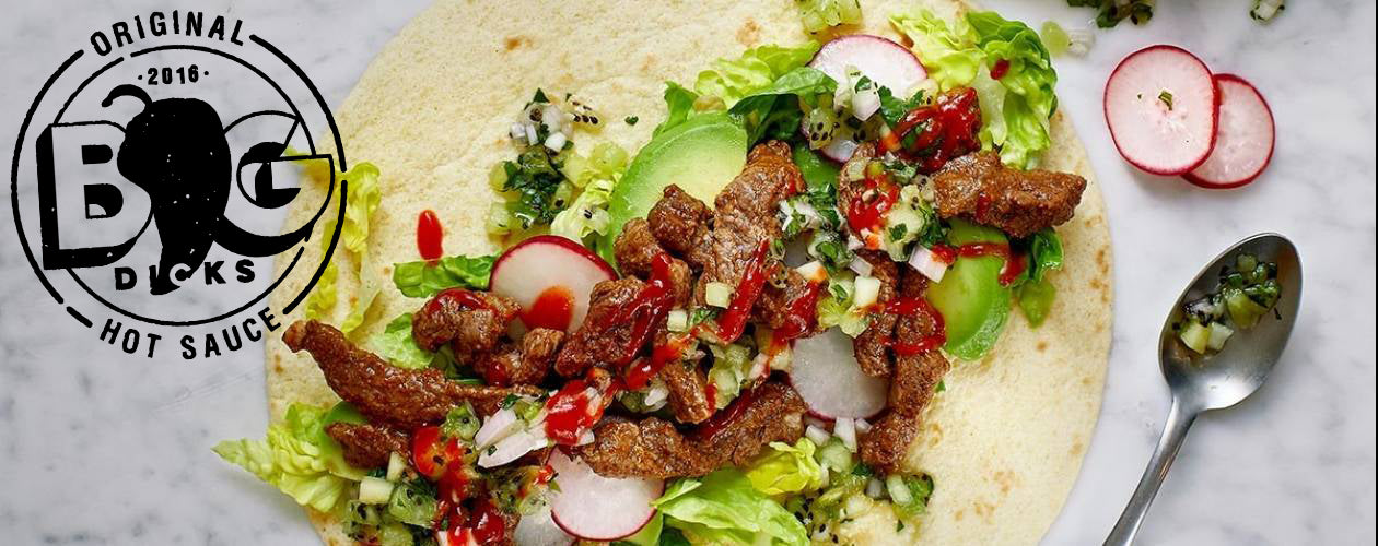 Big Dick's Steak Fajitas With Kiwi Salsa
